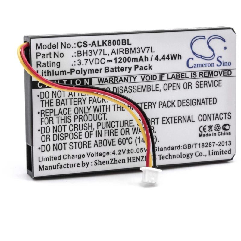 Battery Replacement for Autec AIRBM3V7L for Industrial Radio Remote Control (1200mAh, 3.7 v, Li-polymer) - Vhbw