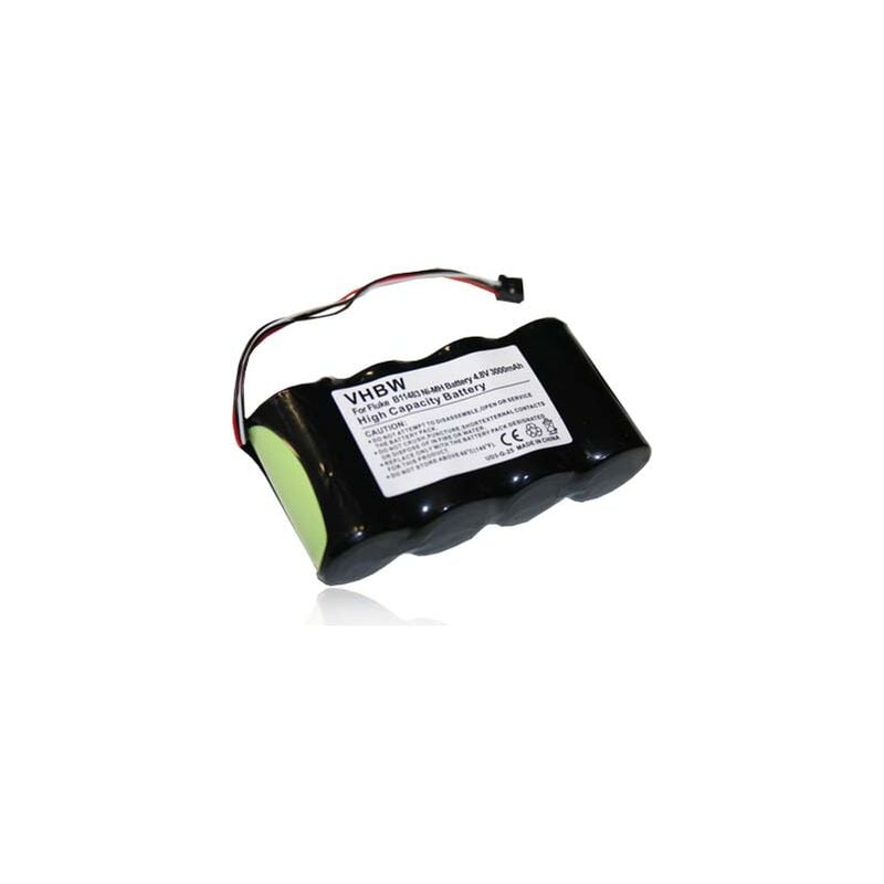 Battery Replacement for Fluke B11483, BP120, BP120MH for Measuring Devices (3000 mAh, 4.8 v, NiMH) - Vhbw