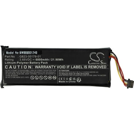 vhbw Battery Replacement for Google Nest G823-00179-01 for Intercom Doorbell with Camera (6000mAh, 3.65 V, Li-polymer)