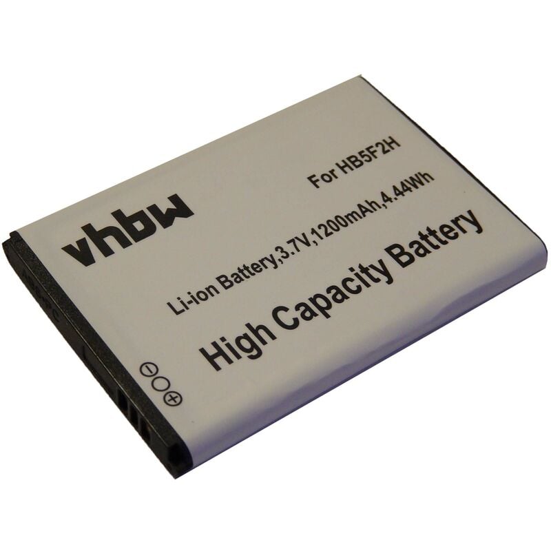 Battery Replacement for Huawei HB554666RAW, HB5F2H for Mobile Router Modem Hotspots (1200mAh, 3.7V, Li-Ion) - Vhbw