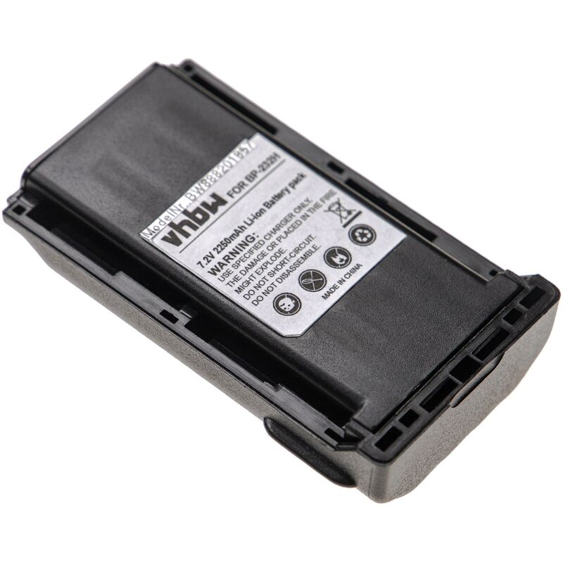 Vhbw - Battery Replacement for Icom BJ-2000, BP-230, BP-230N, BP-231, BP-231N, BP-232, BP-232H for Radio, Walkie-Talkie (2250mAh, 7.2V, Li-Ion)