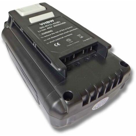 vhbw Battery replacement for Ryobi OP40401, OP4050, OP40501, OP4050A, OP40601 for Electric Power Tools (3000mAh Li-Ion 40V)