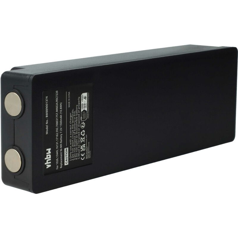 Vhbw - Battery Replacement for Palfinger IM6024, RSC7220 for Industrial Radio Remote Control (1500 mAh, 7.2 v, NiMH) - Black
