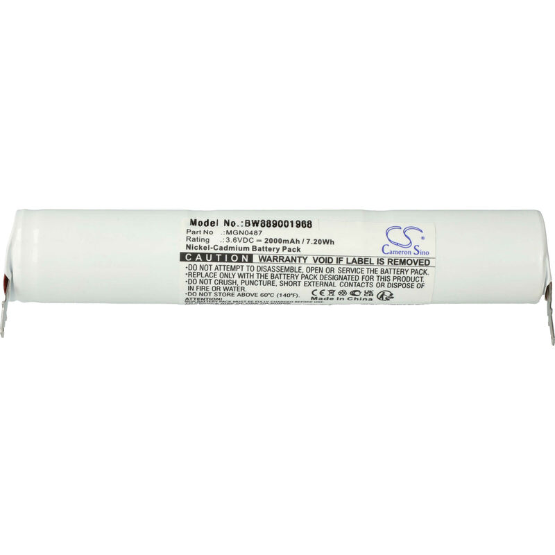 Vhbw - Battery Replacement for Schneider ova TD110431 for Escape Route, Emergency Light (2000mAh, 3.6 v, NiCd)