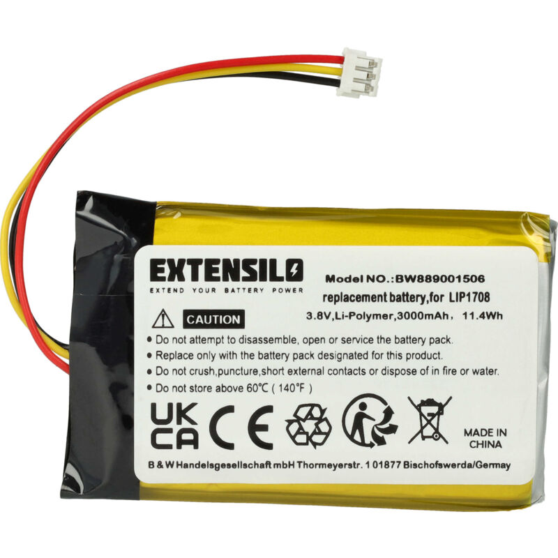 Vhbw - Battery Replacement for Sony LIP1708 for Games Console (3600mAh, 3.8 v, Li-polymer)