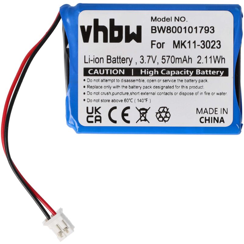 Vhbw - Battery Replacement for Sony MK11-2902, MK11-2903, MK11-3023 for Gamepad Controller (600mAh, 3.7 v, Li-ion)