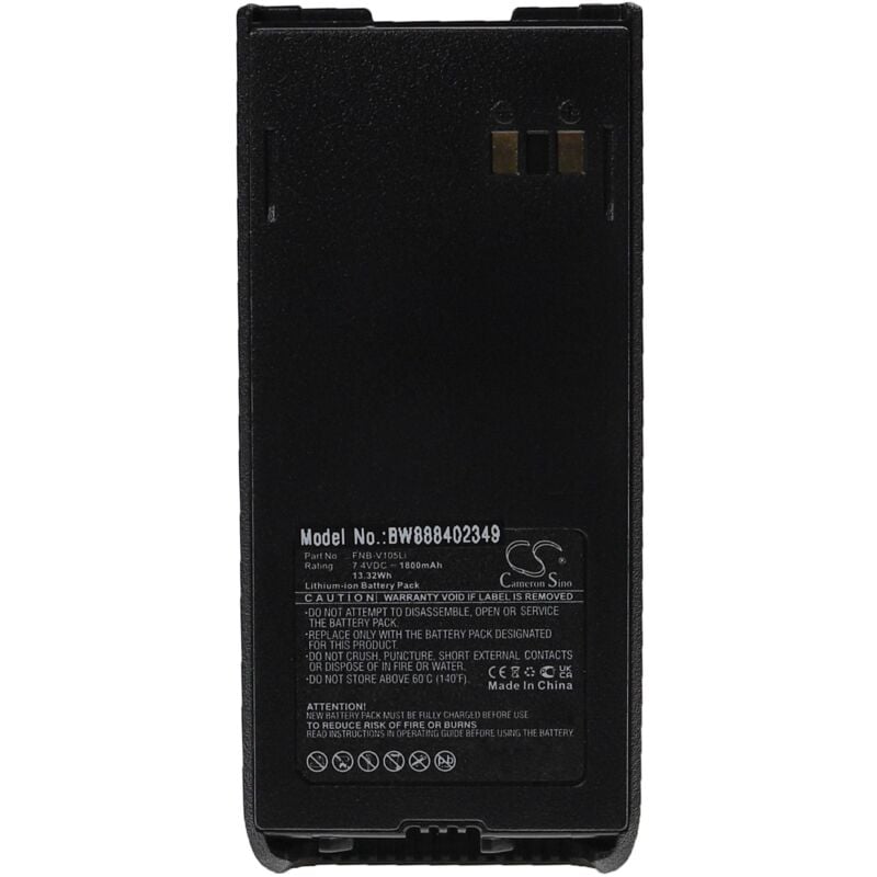 Vhbw - Battery Replacement for Standard Horizon FNB-V105Li for Radio, Walkie-Talkie (1800 mAh, 7.4 v, Li-ion)