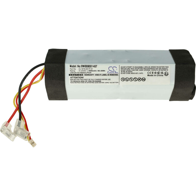 Battery Replacement for Tineco CL1879-6S1P-01 for Home Cleaner (4000mAh, 21.6 v, Li-ion) - Vhbw