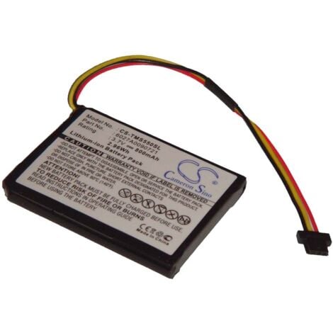 vhbw Battery Replacement for TomTom 6027A0090721 for GPS Navigation System Sat Nav (800mAh, 3.7V, Li-Ion)