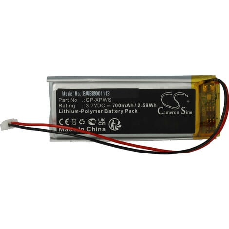 vhbw Battery Replacement for XP Deus CP-XPWS for Metal Detector (700mAh, 3.7 V, Li-polymer)