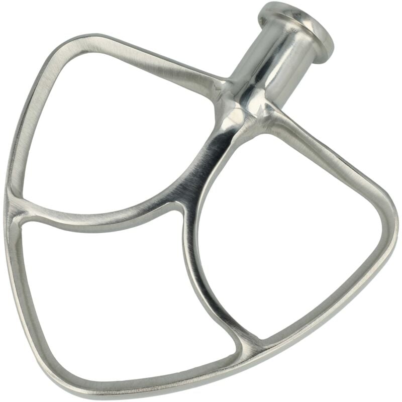 Batteur plat remplacement pour KitchenAid 5KSM5THFBSS pour robot de cuisine - Accessoire mélangeur argenté - Vhbw
