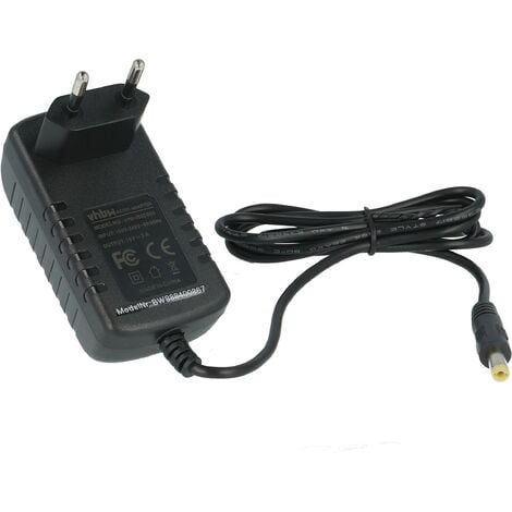 vhbw Bloc d'alimentation compatible avec Marshall Stockwell enceinte - Alimentation rechange, noir, 15 V, 2,0 A
