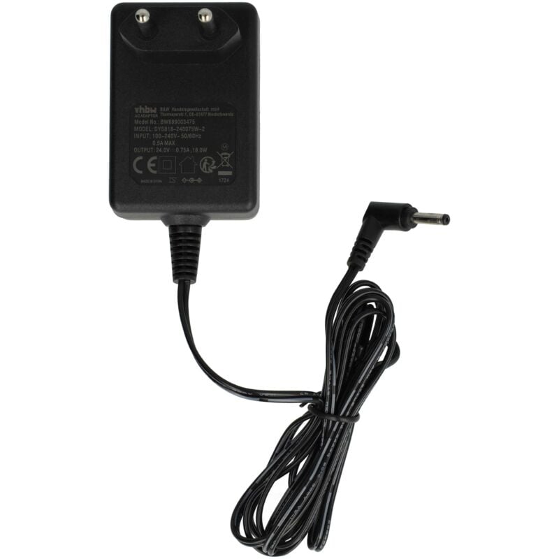 Vhbw - Bloc d'alimentation compatible avec Philips AC0819/10, AC0820/10, AC0830/10, AC0820/10R1 purificateur d'air - Câble de 145 cm