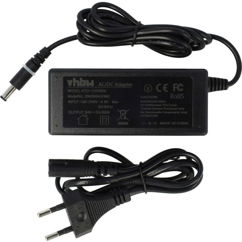 Bloc d'alimentation compatible avec Robomow RS615U, RS625 Pro, RC312 Pro s, RC312u, TC150, TC300 tondeuse à gazon, robot tondeur - 230 cm - Vhbw