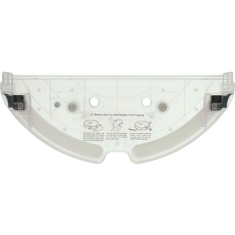 vhbw Bodenplatte Halterung kompatibel mit Roborock S5 Max, S55 Max Saugroboter, Roboterstaubsauger - Bodendeckel Schwarz Transparent