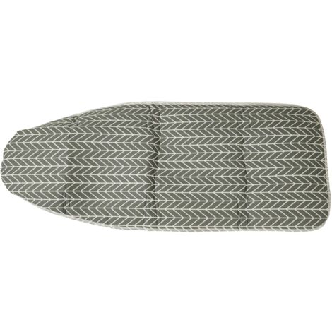 vhbw Bügeltischbezug kompatibel mit Bosch EasyComfort TB 8550 Bügelbrett, Bügeltisch - Bügelbrettbezug Grau Weiß
