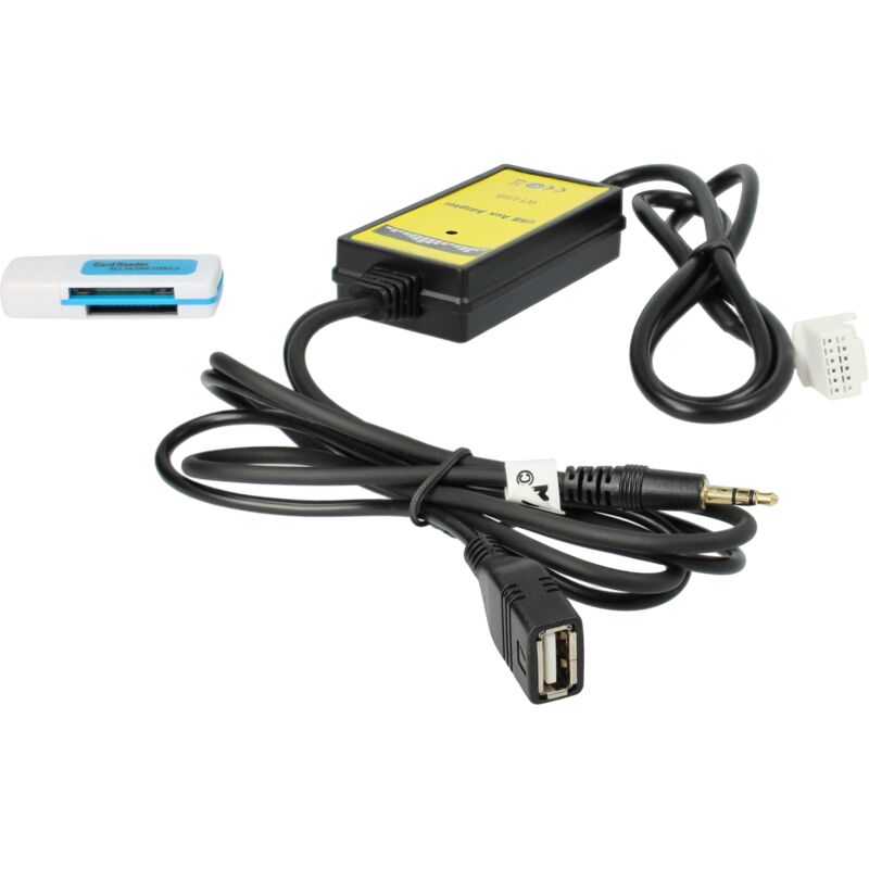 

Cable adaptador AUX Line In radio coche adecuado para Toyota Sequoia 2005-2010, Sienna 2004-2010, Solara 2004-2010 coche, vehículo, USB - Vhbw