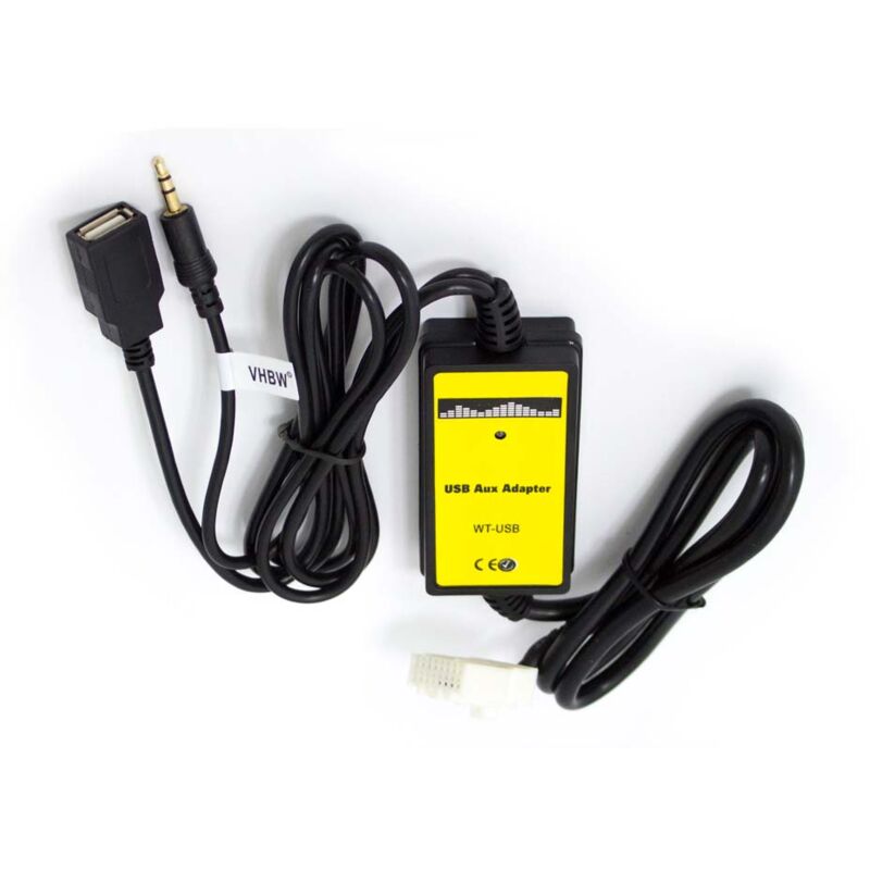 vhbw Câble adaptateur AUX USB pour radio de voiture compatible avec Mazda de l'année de fabr. 2003-06 Tribute, B-Serie Pickup - USB