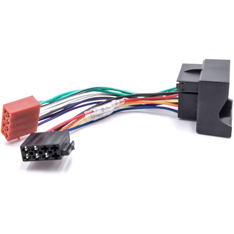Adaptateur autoradio ISO compatible avec Ford S-Max à partir de 2006 modèle de voiture - Vhbw
