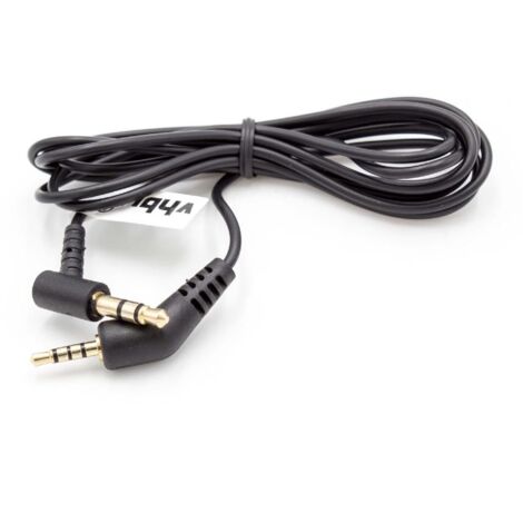 vhbw Câble audio AUX compatible avec Bose QuietComfort 3, QC3 casque - Avec prise jack 3,5 mm, 120 cm noir