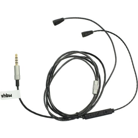 Vhbw Câble audio AUX remplacement pour Sennheiser 564549 pour casque - Avec prise  jack 3,5 mm, 120 cm, noir