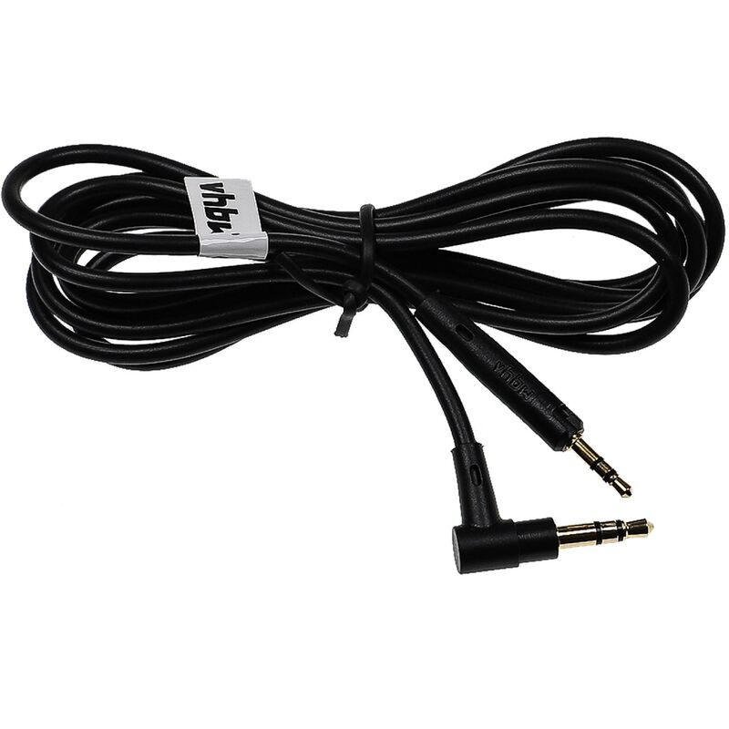 

Cable audio AUX compatible con Bose QuietComfort 25, 35, 35 II auriculares - Cable audio 3,5 mm (clavija jack), negro - Vhbw