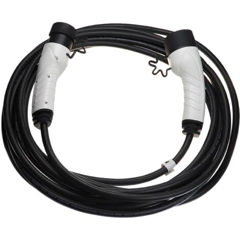 vhbw Cable carga tipo 2 a tipo 2 compatible con Audi e-tron Sportback, Q3 TFSI e coche eléctrico - Cable conexión, 1 fase, 16 A, 3,5 kW, 7 m