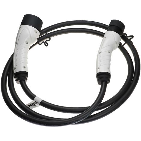 vhbw Cable carga tipo 2 a tipo 2 compatible con Audi Q3 TFSI e, e-tron Sportback coche eléctrico - Cable conexión, 1 fase, 32 A, 7 kW, 3 m