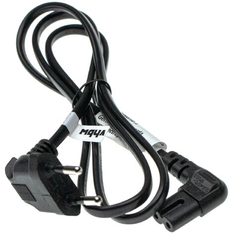 vhbw Cable clavija (m) de seguridad reemplaza Samsung UN32EH4003F para dispositivos IEC por ej. PC monitor impresora - C7 (h), 1 m
