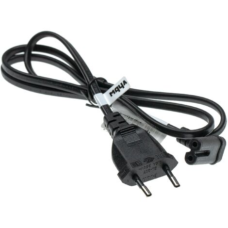 vhbw Câble connecteur euro type F remplacement pour Samsung UN32EH4003F pour appareils électriques comme PC moniteur - Prise C7, 1m, coudé à 90°