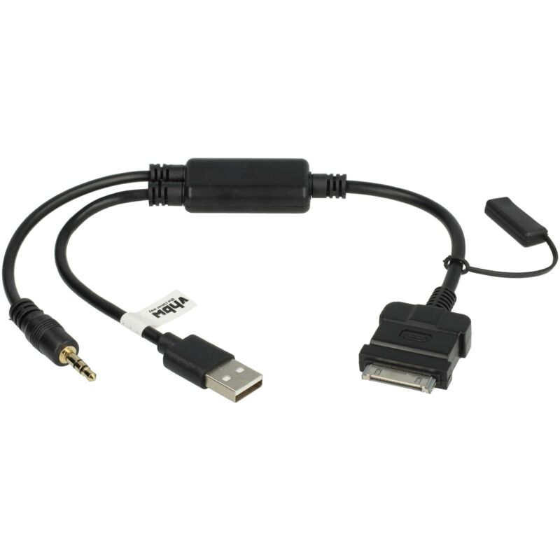 

Cable de audio del coche compatible con BMW serie 3 Cabrio (03/2007+), Coupé (09/2006+) auto, automóvil - Adaptador en Y, negro - Vhbw
