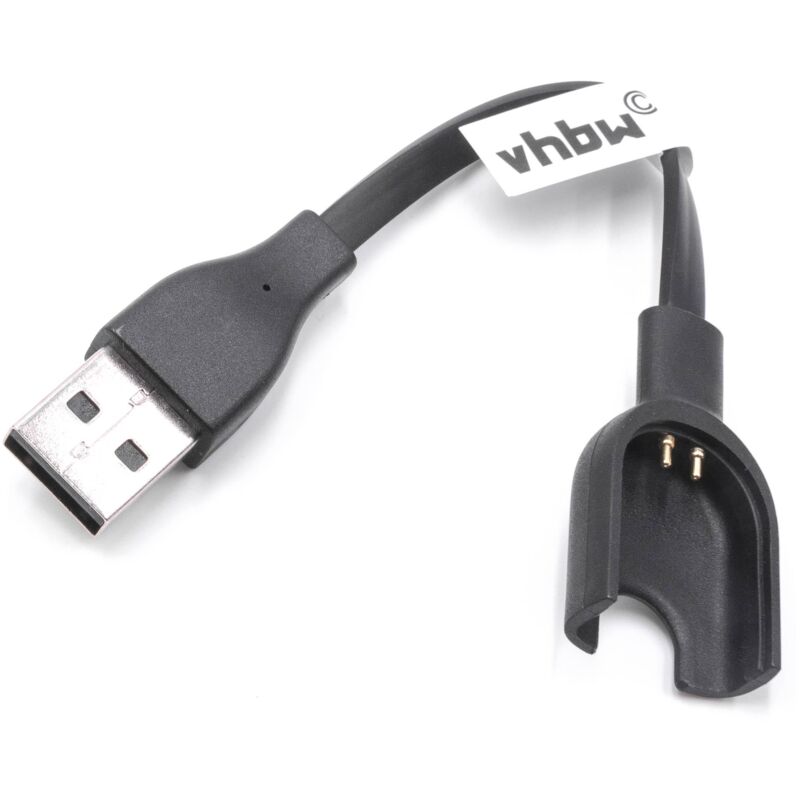 

vhbw Cable de carga, estación de carga para Xiaomi Mi Band 3 smartwatch rastreador de actividad Cable de datos de repuesto