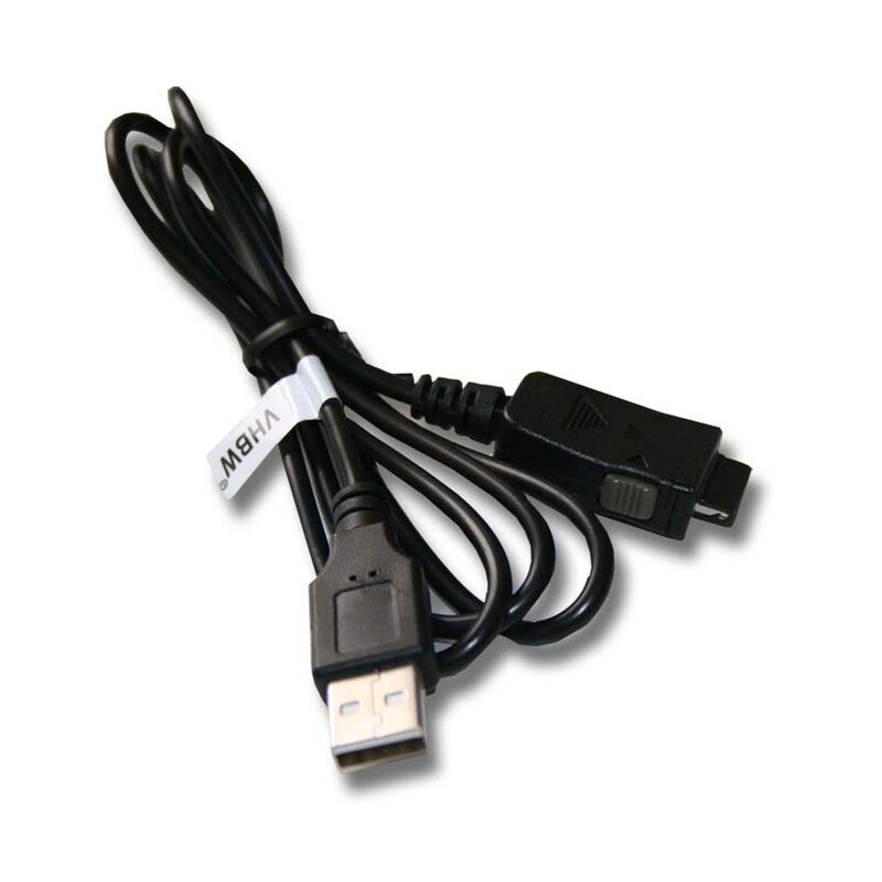 

vhbw Cable de datos USB 2 en 1 cable de carga compatible con HP IPAQ H4315, H4350, H4355, H5400 dispositivo PDA, ordenador de mano - 130 cm, negro