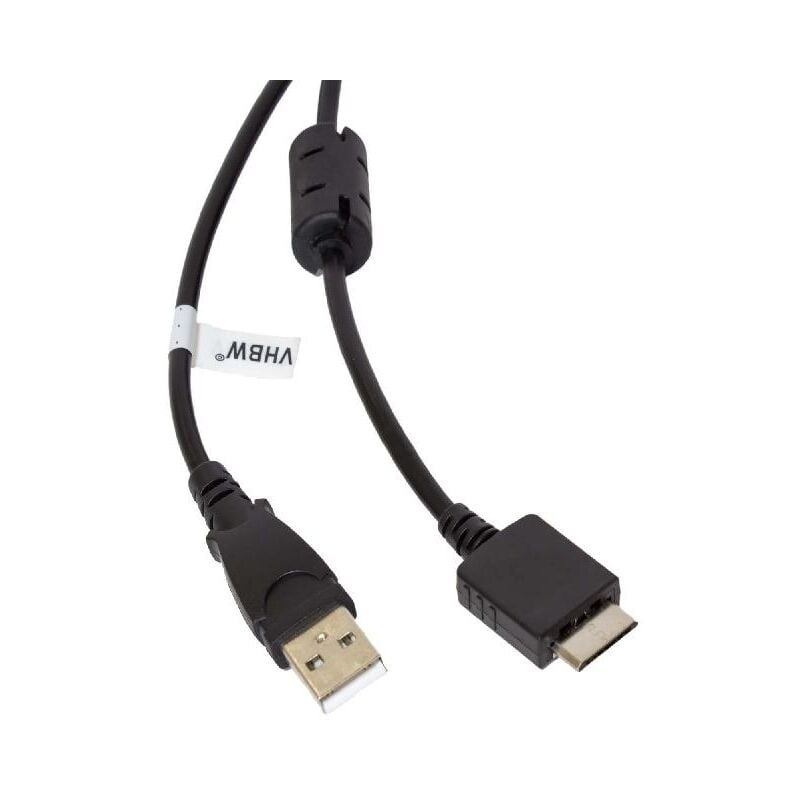 

Cable de datos USB (tipo A a reproductor MP3) cable de carga compatible con Sony Walkman NWZ-A816BLK reproductor MP3 - negro, 150cm - Vhbw