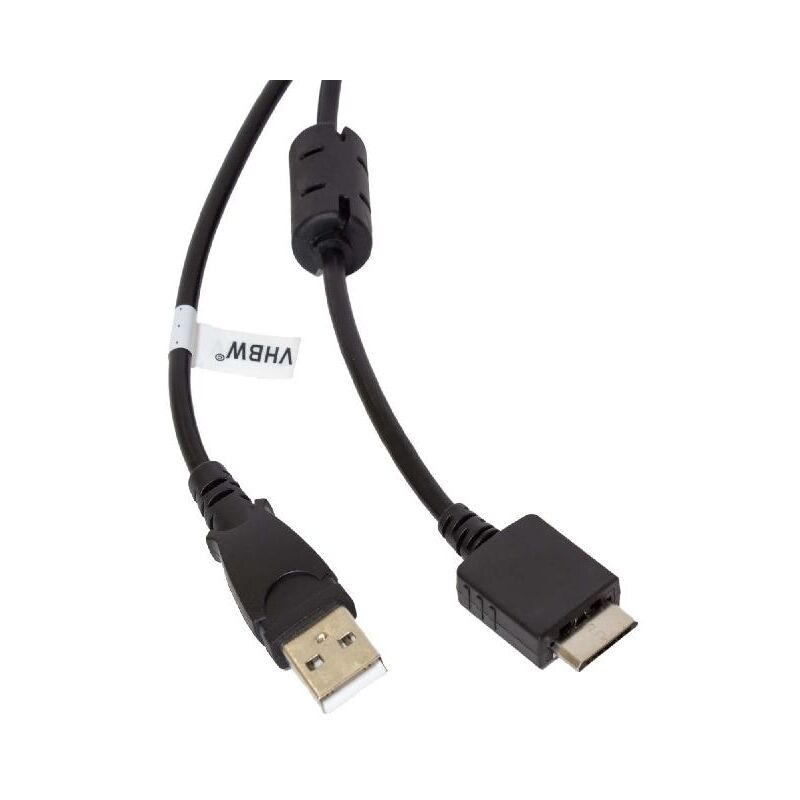

Cable de datos USB (tipo A a reproductor MP3) cable de carga compatible con Sony Walkman NWZ-E436FBLU reproductor MP3 - negro, 150cm - Vhbw