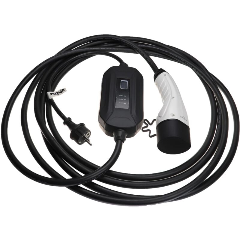 Câble de recharge type 2 vers prise euro f compatible avec Skoda Elroq voiture électrique - 1 phase, 16 a, 3,5 kW, 7 m - Vhbw