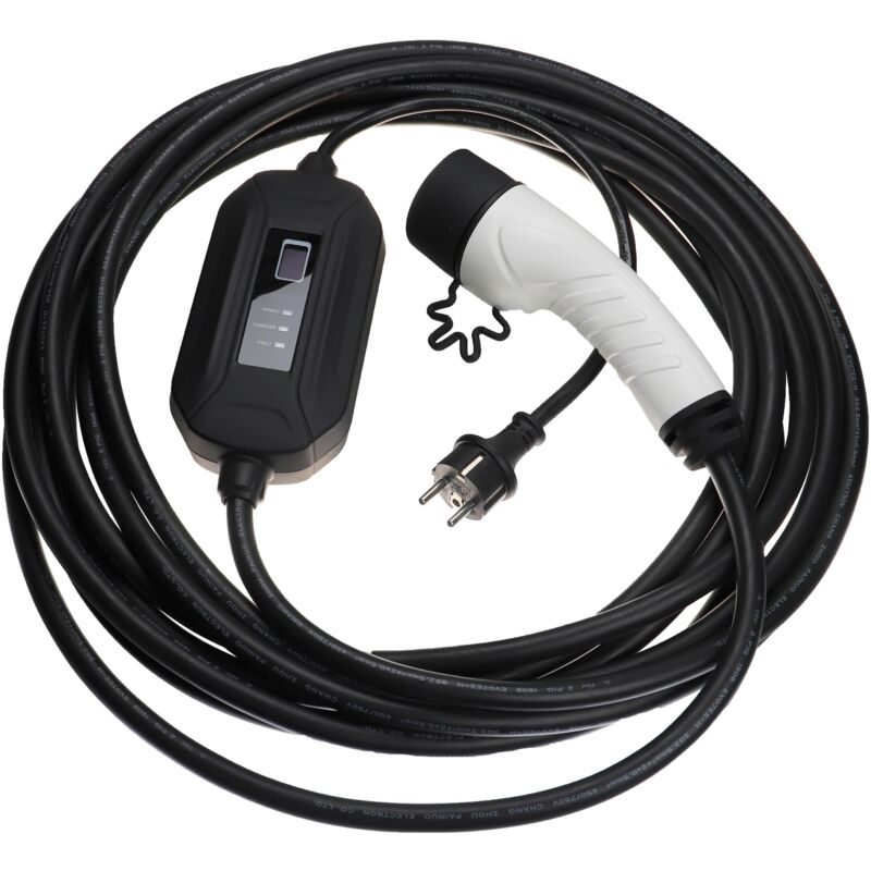 Câble de recharge type 2 vers prise euro f compatible avec vw Passat gte, Tiguan eHybrid voiture électrique - 1 phase, 16 a, 3,5 kW, 10 m - Vhbw