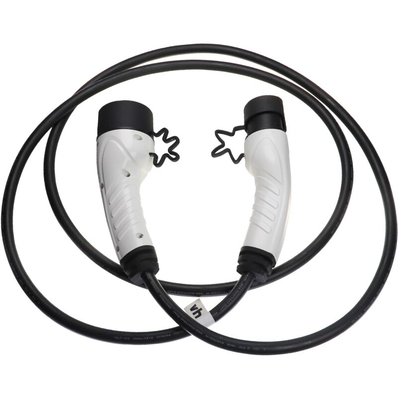 Vhbw - Câble de recharge type 2 vers type 2 compatible avec Peugeot E-208 Active, e-Rifter voiture électrique - 1 phase, 16 a, 3,5 kW, 3 m