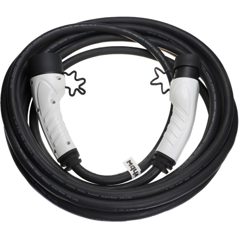 Câble de recharge type 2 vers type 2 compatible avec Renault Zoe E-Tech, Zoe voiture électrique - 3 phases, 32 a, 22 kW, 10 m - Vhbw