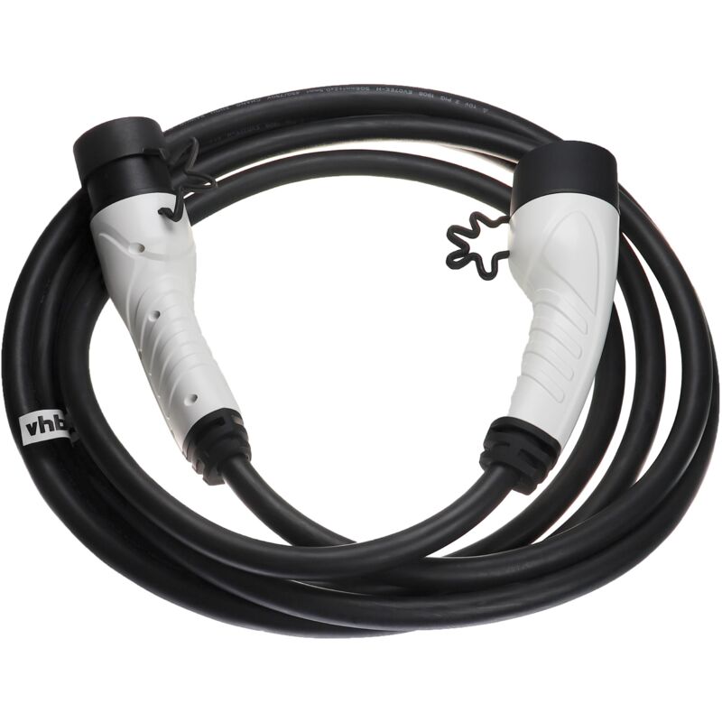 Vhbw - Câble de recharge type 2 vers type 2 compatible avec Renault Zoe E-Tech, Zoe voiture électrique - 3 phases, 32 a, 22 kW, 5 m