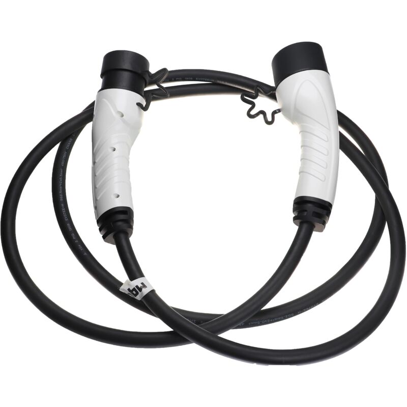 Câble de recharge type 2 vers type 2 compatible avec Skoda Elroq voiture électrique - 3 phases, 16 a, 11 kW, 3 m - Vhbw
