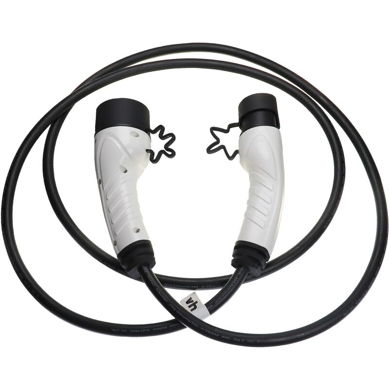 Vhbw - Câble de recharge type 2 vers type 2 compatible avec Mercedes-Benz eqa, E300e, E300de voiture électrique - 1 phase, 16 a, 3,5 kW, 3 m