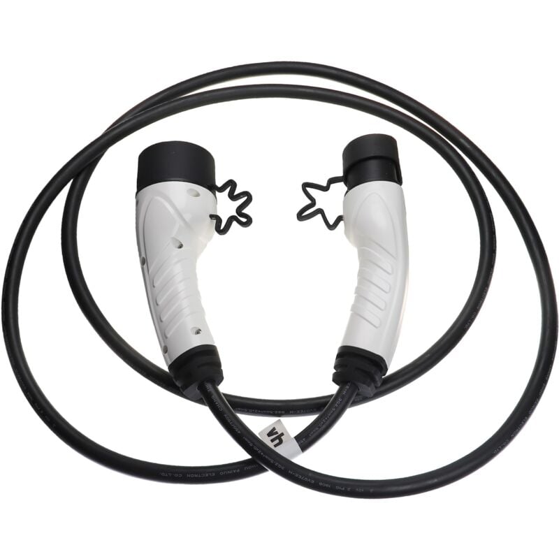Vhbw - Câble de recharge type 2 vers type 2 compatible avec vw ID.5 gtx, ID.7 ID.Buzz voiture électrique - 1 phase, 16 a, 3,5 kW, 3 m