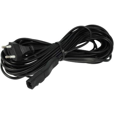 Vhbw – Câble électrique 10 m pour aspirateur Vorwerk Kobold 200 – Connexion sécurisée – Plastique noir – Longueur optimale pour flexibilité