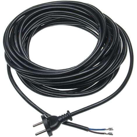 vhbw Câble électrique compatible avec Bosch GAS 35, GAS 55 aspirateurs - 10 m, 2000 W