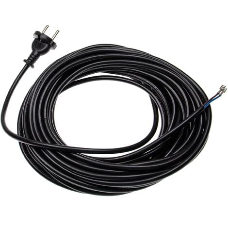 vhbw Câble électrique compatible avec Kärcher SE4001, SE4002, NT70/1, SE 4001, NT702 aspirateurs - 15 m, 1000 W