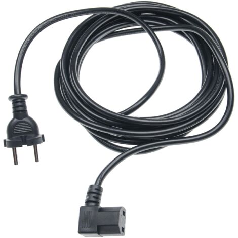 vhbw Câble électrique compatible avec Sebo 350 Evolution, 370 Evolution, 300 Evolution aspirateurs - 5 m, câble électrique