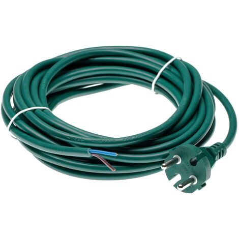 vhbw Câble électrique compatible avec Vorwerk Kobold 135, 136, 140, 150 aspirateurs - 7 m, 2000 W, câble électrique