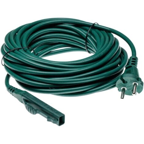 vhbw câble électrique compatible avec Vorwerk Kobold 140, 150 aspirateurs - câble de 10m, câble électrique