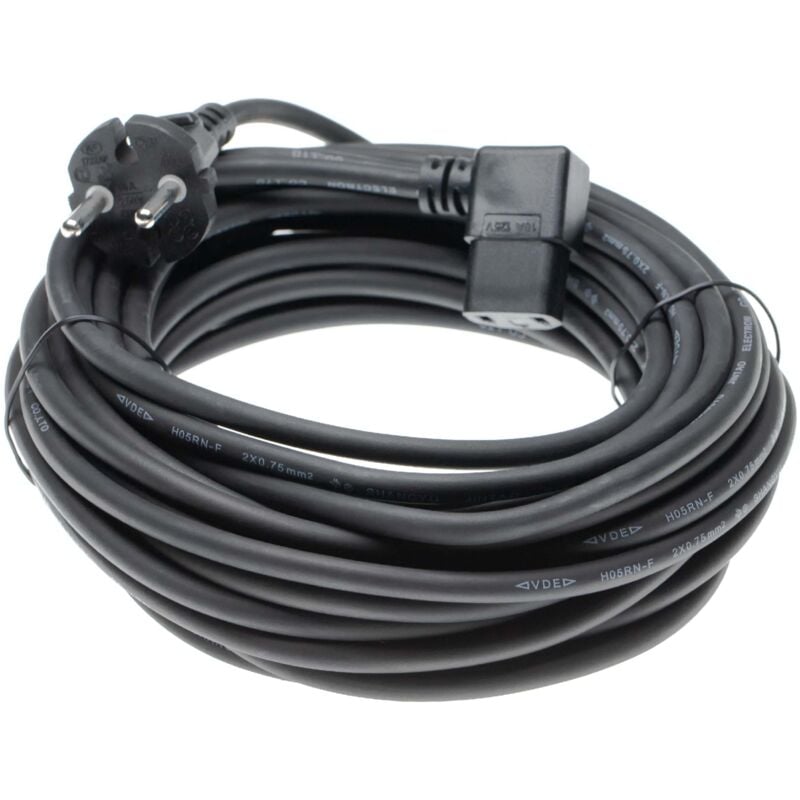 

Cable para alimentación eléctrica compatible con Columbus ST 7 aspiradoras - 10m cable de conexión - Vhbw